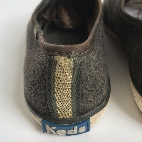 Keds Dark Green Champion Wool Sneakers Size 7 - Picture 7 of 8